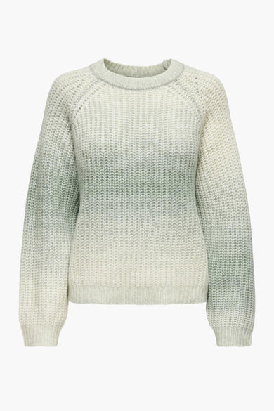 Pull-over vert col rond vert de JDY avec un un un dé couleur et une et structureure tricote.