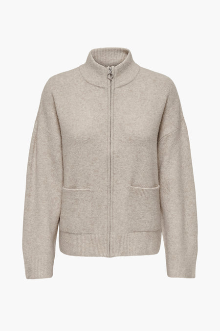 JDYANA LIFE L/S ZIP POCKET CARDIGAN KNT