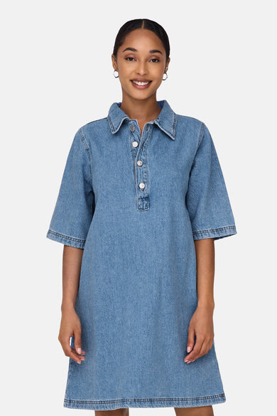 ONLGRY S/S DRESS DNM AZG