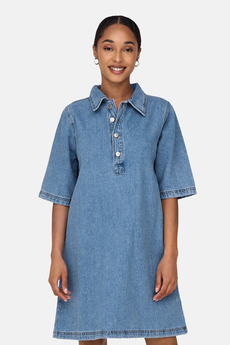 ONLGRY S/S DRESS DNM AZG