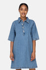 Robe à manches courtes - bleu