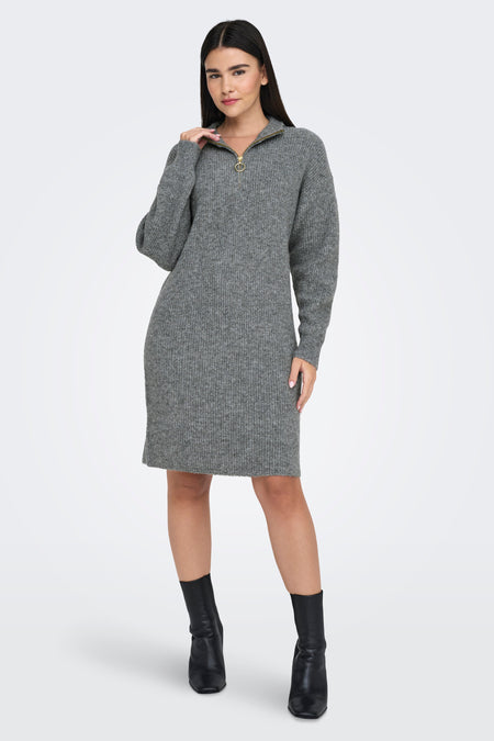 ONLTOKYO L/S ZIP DRESS KNT