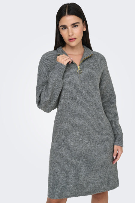 ONLTOKYO L/S ZIP DRESS KNT