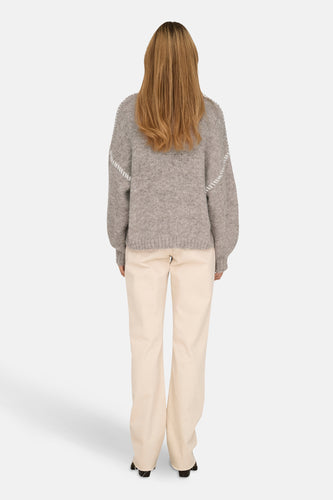 Pull à col rond - beige - JDY