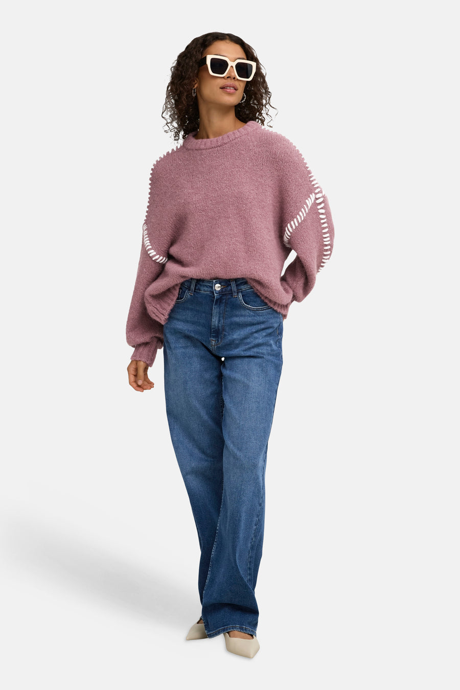 Pull col O rose - JDY
