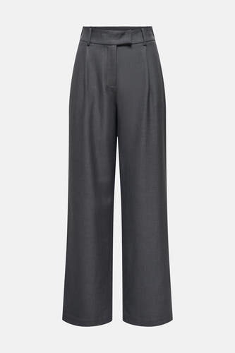 Pantalon de costume gris de ONLY, avec jambes larges et une ceinture épurée.