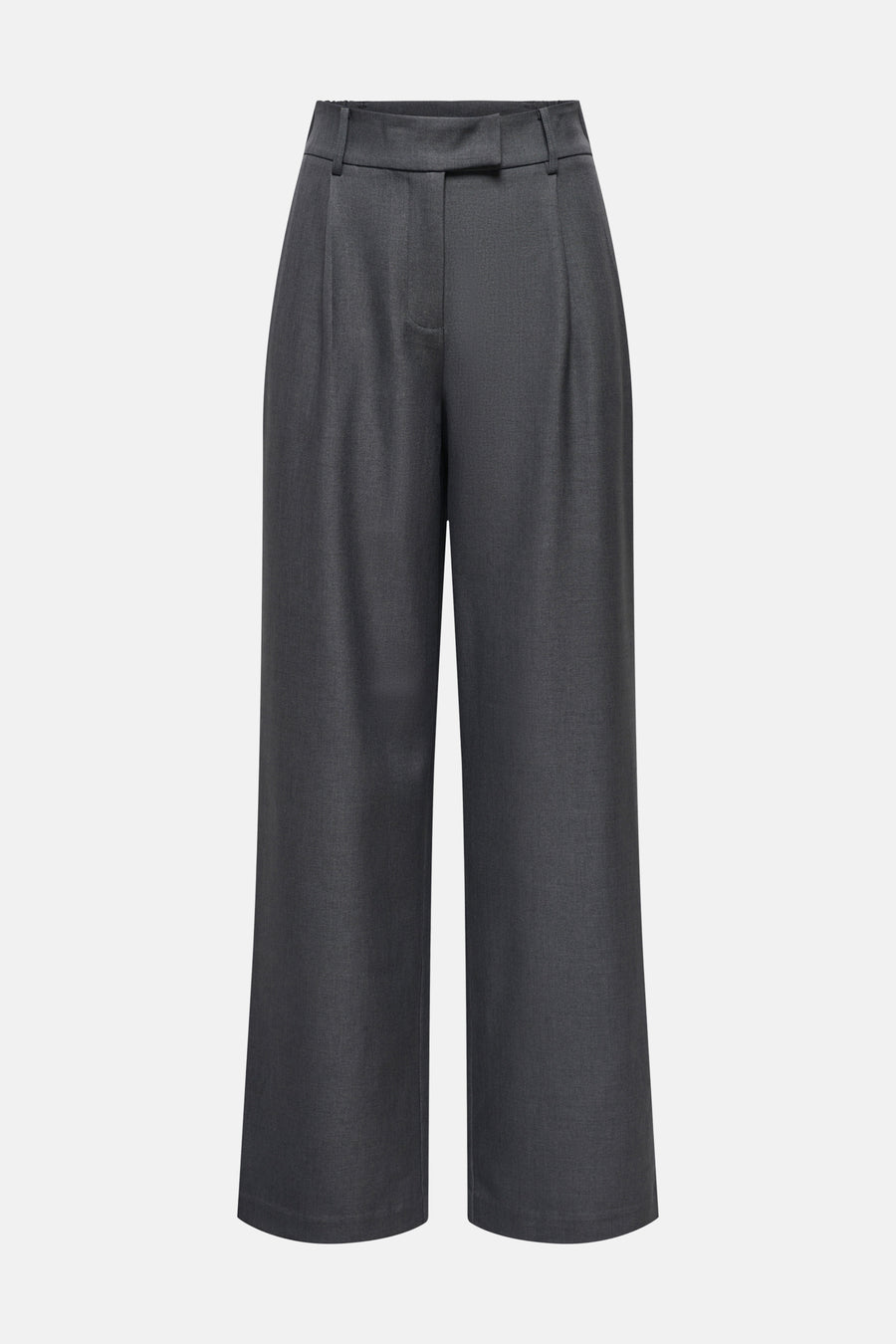 Pantalon de costume gris de ONLY, avec jambes larges et une ceinture épurée.