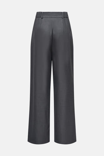 Pantalon de costume gris de ONLY, avec jambes larges et taille élastique à l'arrière.