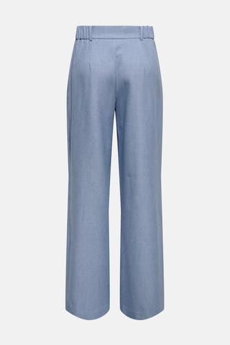 Pantalon de costume bleu ONLY, avec des jambes larges et une ceinture élastique à l'arrière.