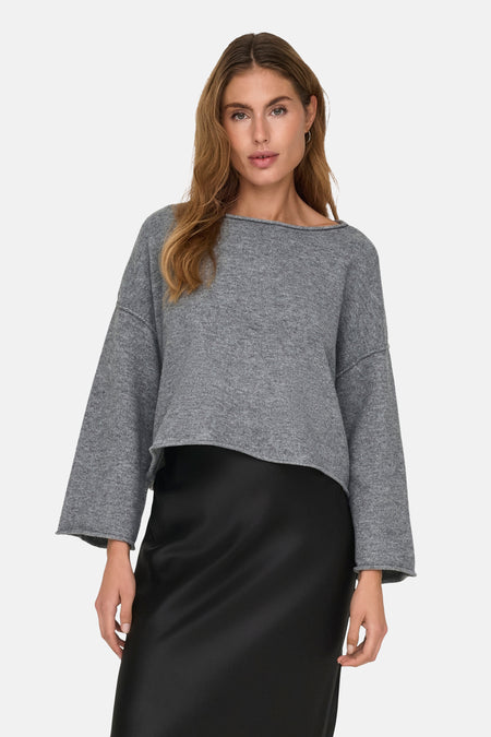 JDYRUE LIFE L/S BOAT NECK PULL KNT NOOS
