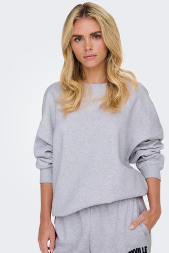 Gilet gris d'ONLY, avec des manches longues et un col rond.