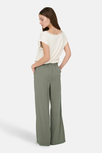 Pantalon vert de ONLY à jambes larges, vu de dos