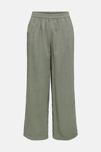 Pantalon vert ONLY, à jambes larges et taille élastique.