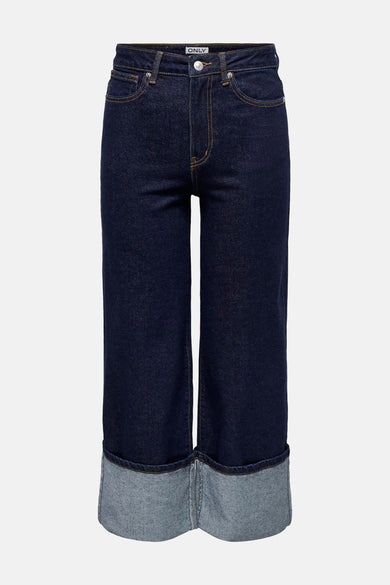 ONLMADISON HW WIDE FOLD UP CROP DNM MAE