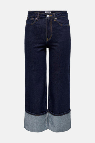 ONLMADISON HW WIDE FOLD UP CROP DNM MAE