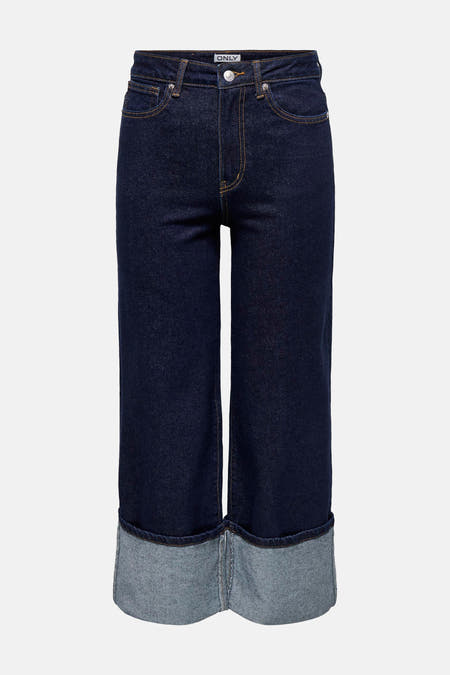 Jean bleu marine large de ONLY, avec des poches à rabat et des poches arrière.