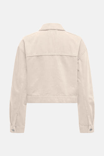 Gilet écru ONLY, vu de dos, avec des manches longues et un col classique.