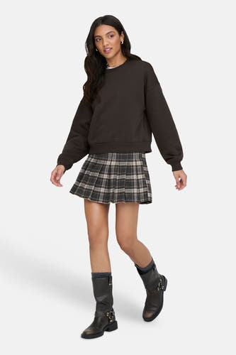Sweat col O - brun