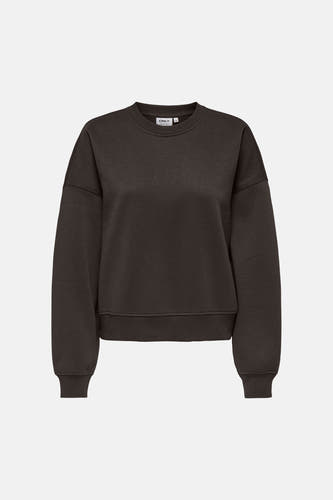 Sweat col O - brun