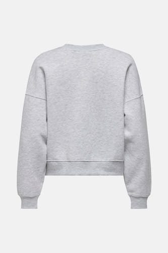 Gilet gris d'ONLY avec col rond, dos en motif uni.