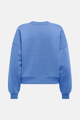 Pull-over bleu avec col rond de ONLY, design simple avec longues manches, dos.