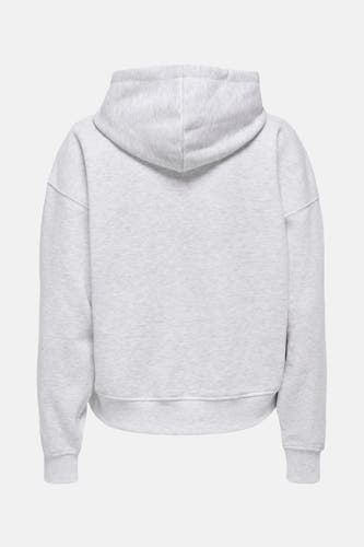 Pull gris à capuche ONLY, vue arrière avec une texture douce tissée.