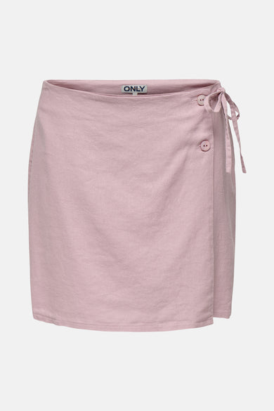 ONLCARO MW WRAP LINEN BL SKIRT CC PNT
