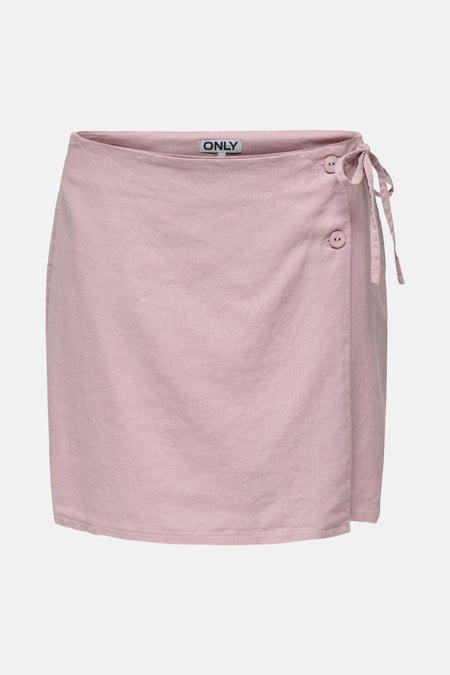 ONLCARO MW WRAP LINEN BL SKIRT CC PNT
