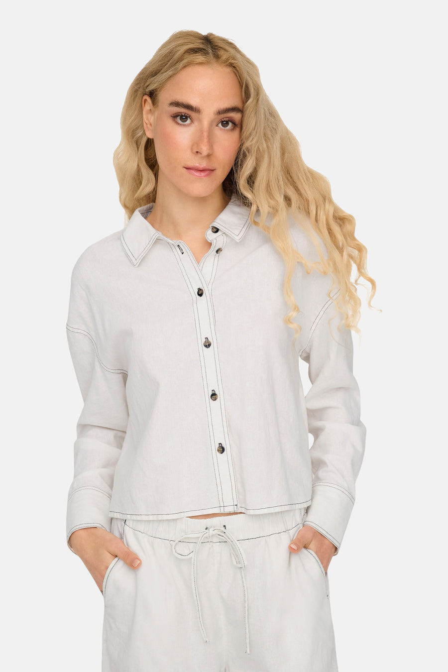 Chemise à manches longues - blanc - ONLY® - 5