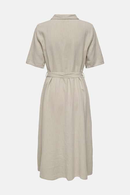 Manteau beige à manches courtes de JDY, avec une ceinture à la taille.