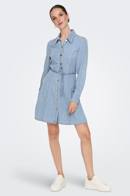 JDYKAMMA LS BELT SHORT DRESS DNM