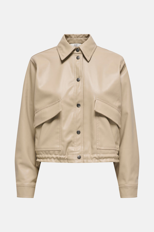 Veste en cuir Beige - JDY