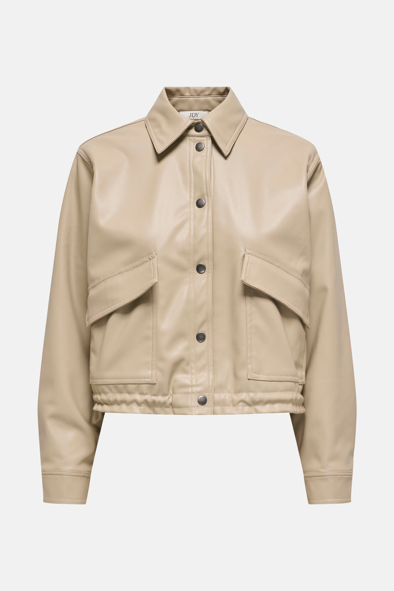 Veste en cuir Beige - JDY