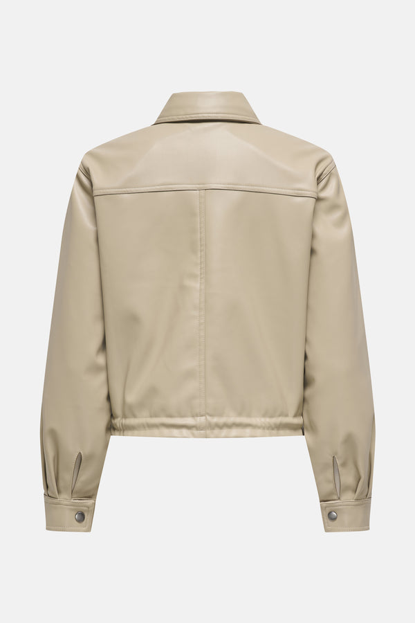 Veste en cuir Beige - JDY
