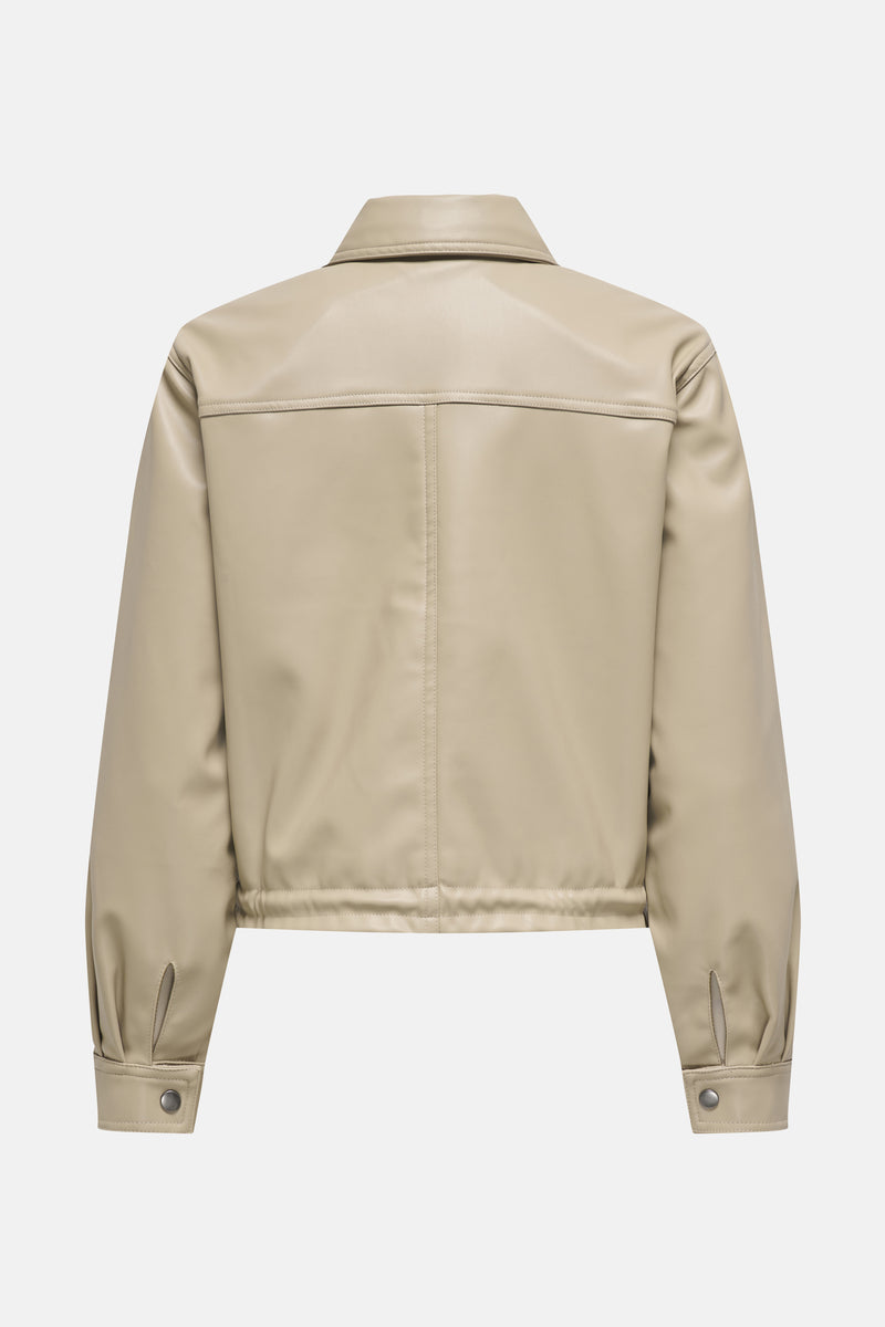 Veste en cuir Beige - JDY