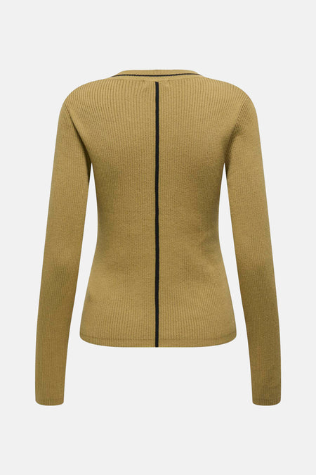 JDYJOSIE L/S CONTRAST RIB PULLOVER KNT