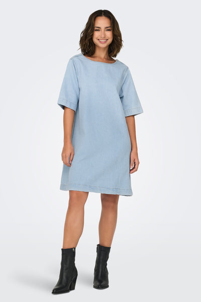 Robes manches courtes Light blue denim - ONLY®
