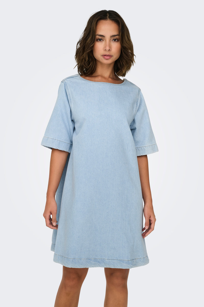 Robes manches courtes Light blue denim - ONLY®