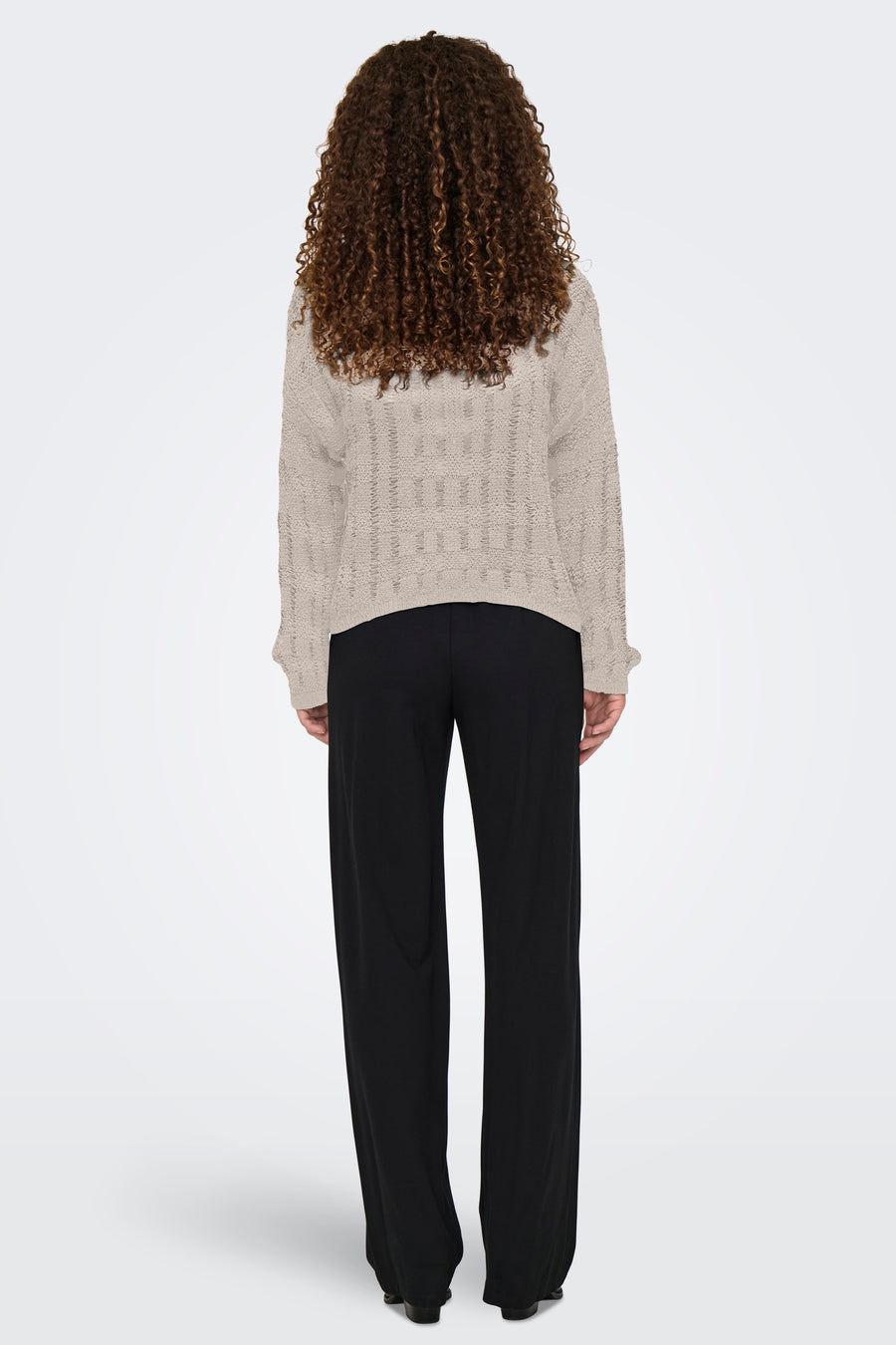 Pull à col rond - Beige - ONLY®