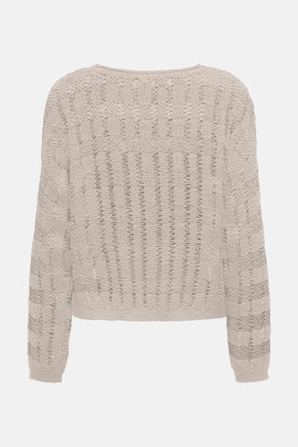 Pull à col rond - Beige - ONLY®