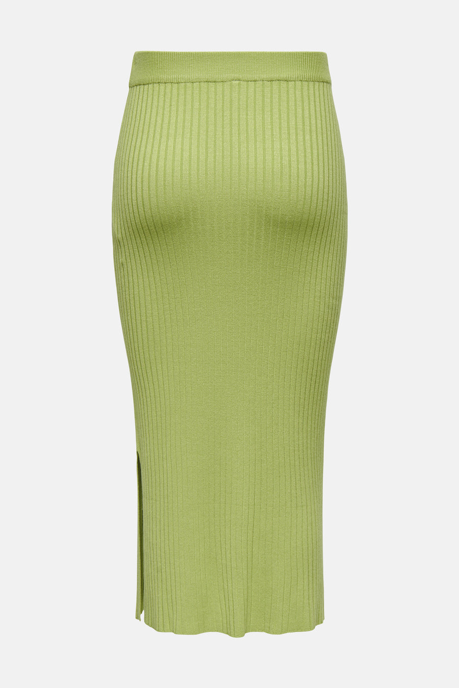 Robe verte ONLY, avec structure en côtes et une fente sur le côté.