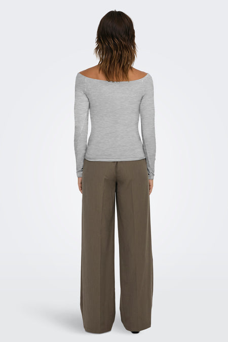 ONLGLAMOUR L/S BOAT NECK TOP BOX CC JRS
