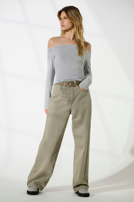 ONLGLAMOUR L/S BOAT NECK TOP BOX CC JRS