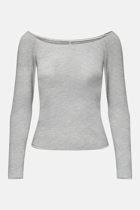 ONLGLAMOUR L/S BOAT NECK TOP BOX CC JRS