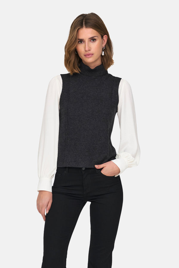 ONLMATTY S/L SOFT ROLL NECK TOP CC SWT