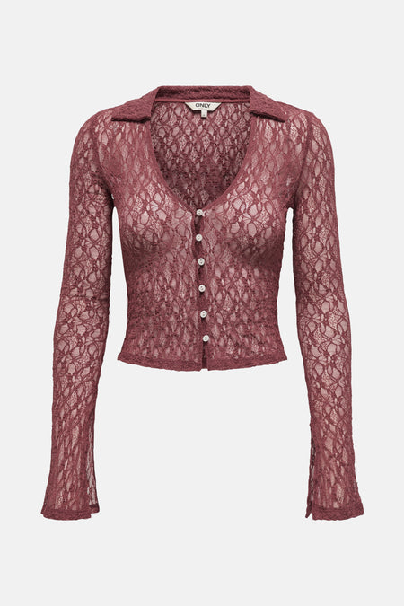 ONLPUSLE LS LACE V-NECK TOP WVN