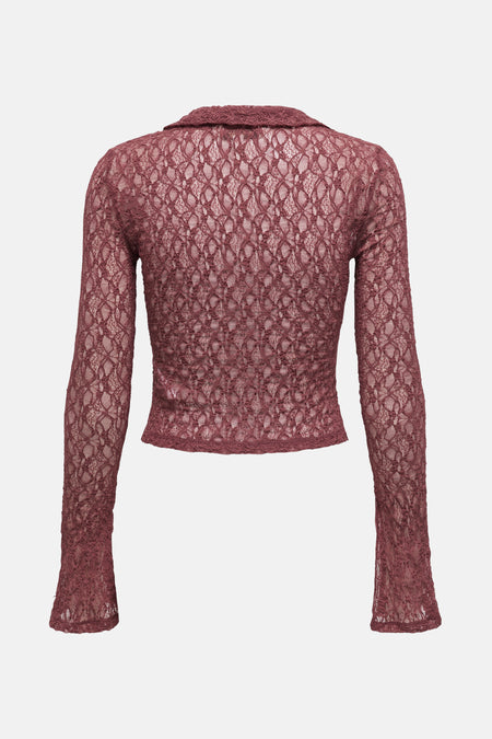 ONLPUSLE LS LACE V-NECK TOP WVN