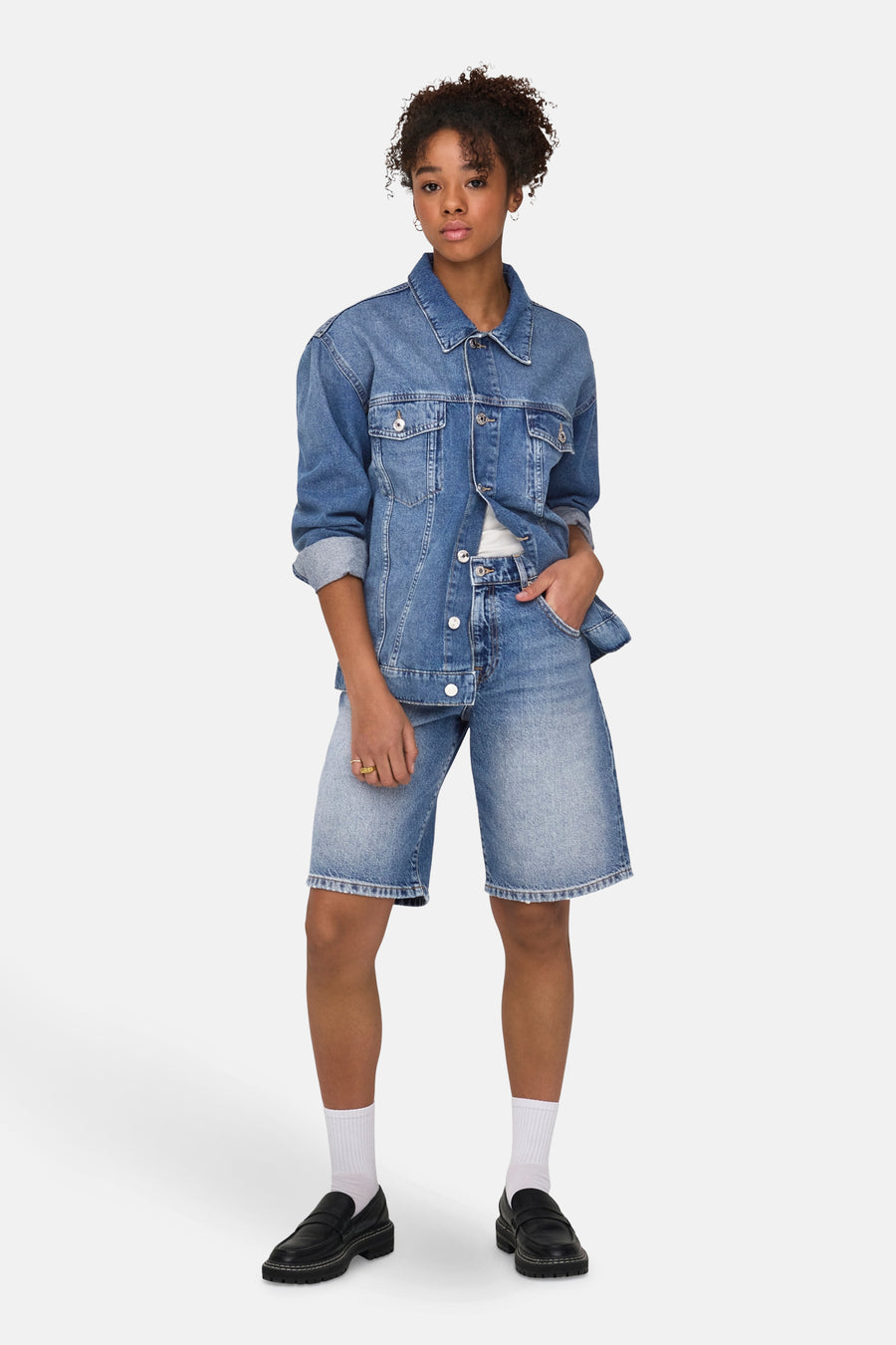 Short - mid blue denim - ONLY®