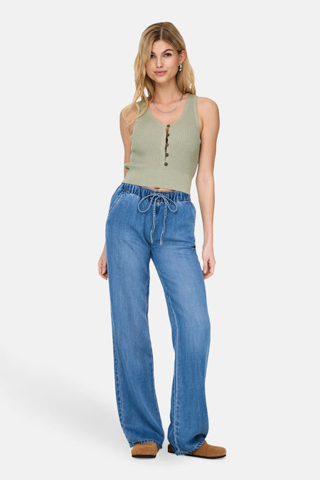 ONLLINA SL V-NECK BUTTON KNT