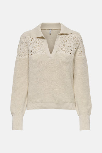 Pull à col en V - écru - ONLY®